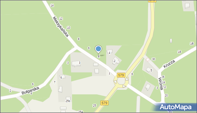 Janinów, Meksykańska, 4, mapa Janinów