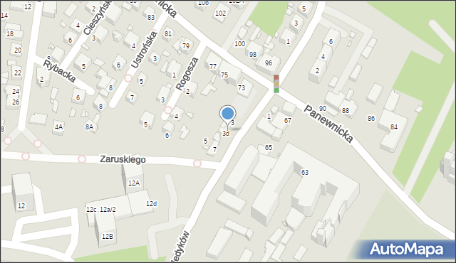 Katowice, Medyków, 3c, mapa Katowic