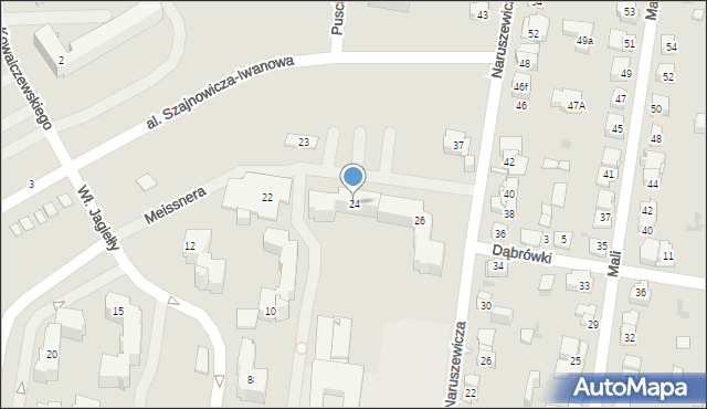 Kielce, Meissnera Edwarda, 24, mapa Kielc