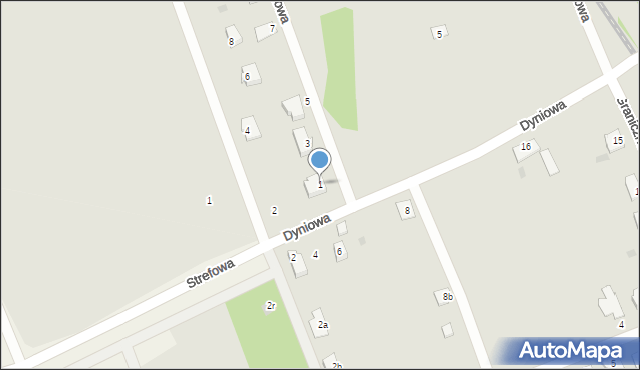 Koszalin, Melonowa, 1, mapa Koszalina