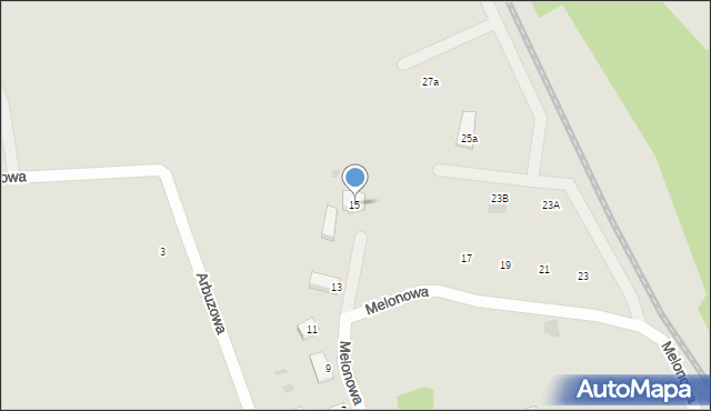 Koszalin, Melonowa, 15, mapa Koszalina