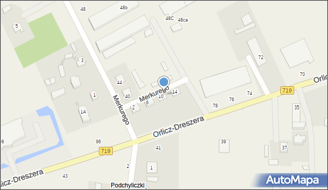 Kozerki, Merkurego, 12, mapa Kozerki