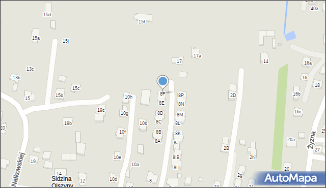 Kraków, Medalionów, 8F, mapa Krakowa