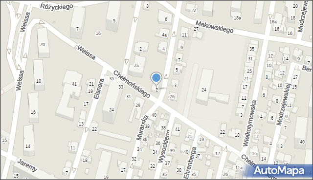 Kraków, Mehoffera Józefa, 2, mapa Krakowa
