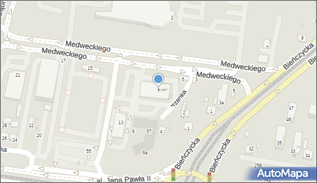 Kraków, Medweckiego Mieczysława, 7, mapa Krakowa