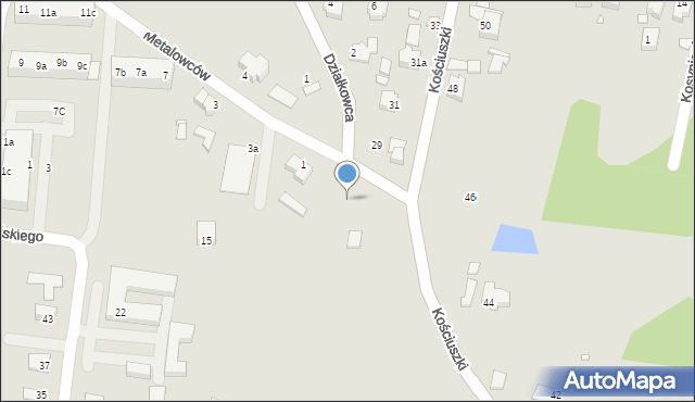 Krosno Odrzańskie, Metalowców, 1a, mapa Krosno Odrzańskie