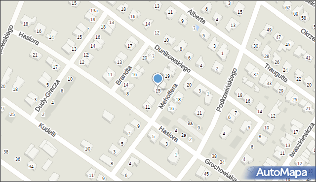 Leszno, Mehoffera Józefa, 15, mapa Leszno