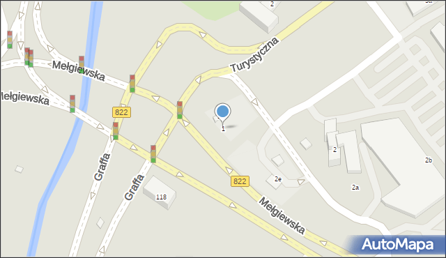 Lublin, Mełgiewska, 1, mapa Lublina