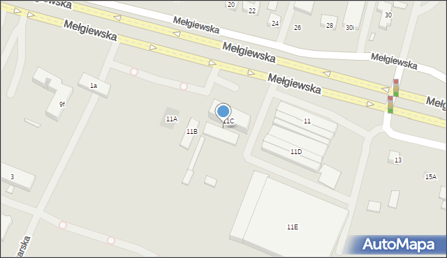 Lublin, Mełgiewska, 11f, mapa Lublina