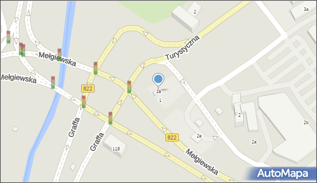 Lublin, Mełgiewska, 1a, mapa Lublina