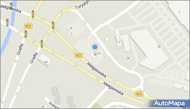 Lublin, Mełgiewska, 2e, mapa Lublina