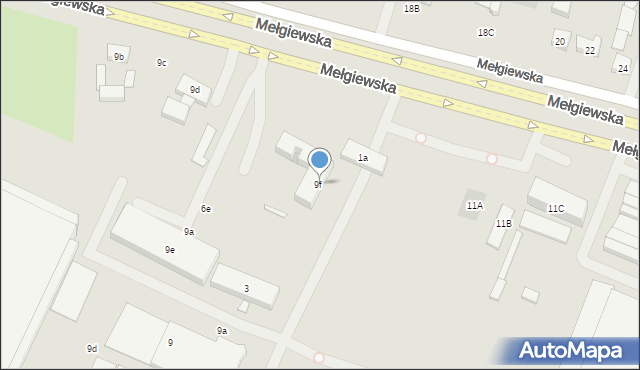 Lublin, Mełgiewska, 9f, mapa Lublina