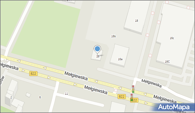 Lublin, Mełgiewska, 16, mapa Lublina