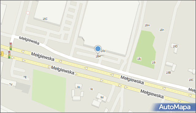 Lublin, Mełgiewska, 18H, mapa Lublina