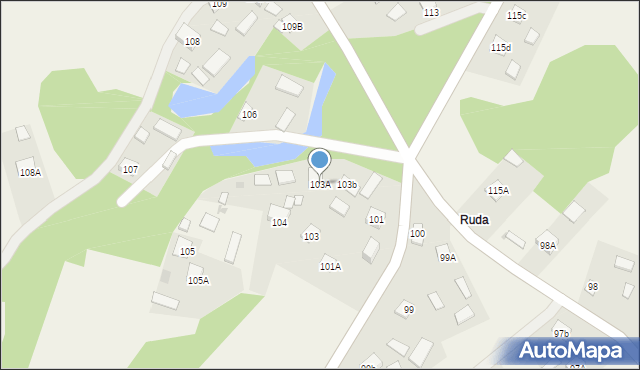 Mechowiec, Mechowiec, 103A, mapa Mechowiec