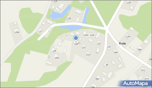 Mechowiec, Mechowiec, 104, mapa Mechowiec