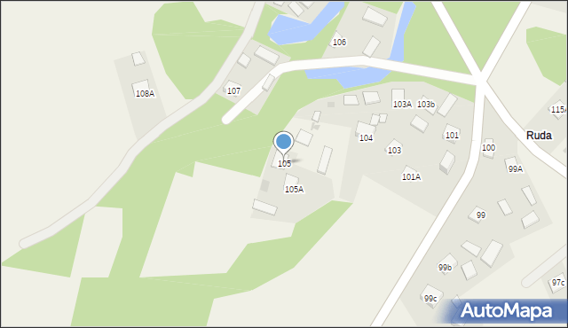Mechowiec, Mechowiec, 105, mapa Mechowiec