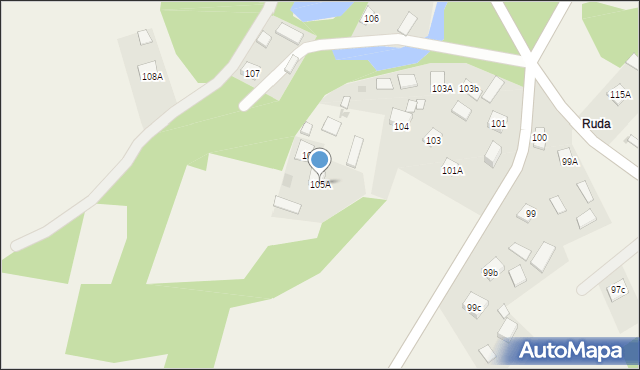 Mechowiec, Mechowiec, 105A, mapa Mechowiec