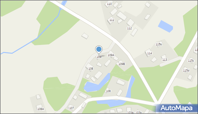 Mechowiec, Mechowiec, 109, mapa Mechowiec