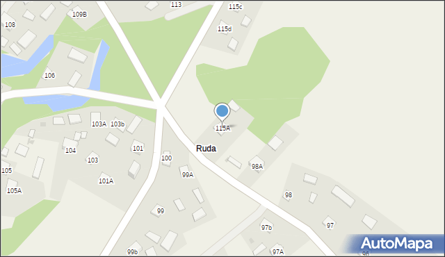 Mechowiec, Mechowiec, 115A, mapa Mechowiec