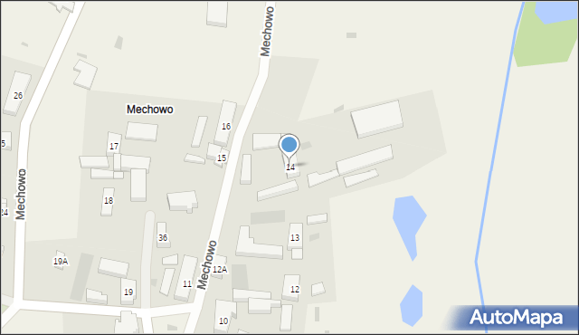 Mechowo, Mechowo, 14, mapa Mechowo