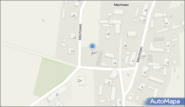 Mechowo, Mechowo, 19A, mapa Mechowo