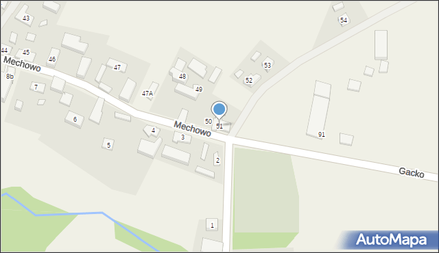 Mechowo, Mechowo, 51, mapa Mechowo