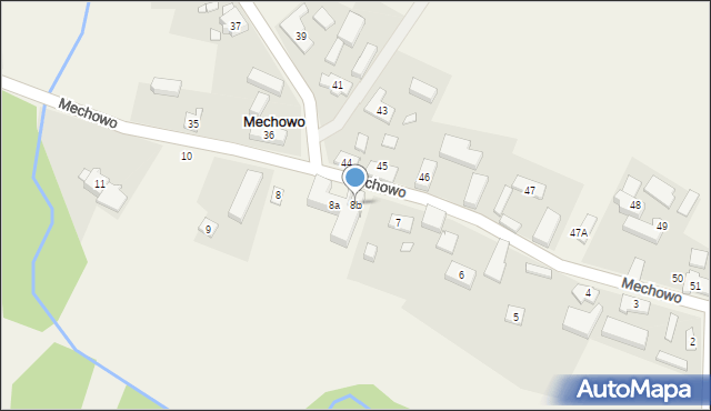 Mechowo, Mechowo, 8b, mapa Mechowo