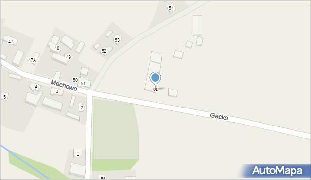 Mechowo, Mechowo, 91, mapa Mechowo