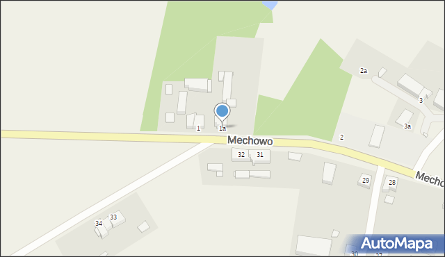 Mechowo, Mechowo, 1a, mapa Mechowo