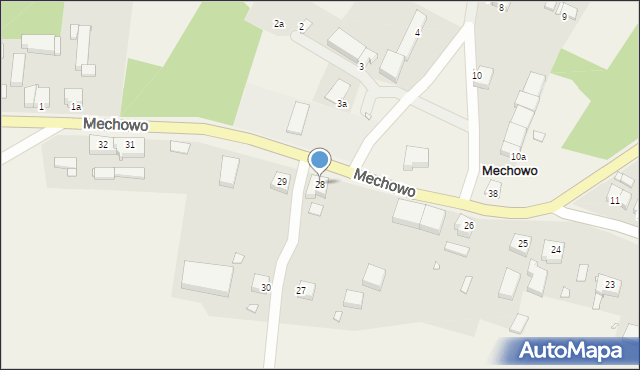 Mechowo, Mechowo, 28, mapa Mechowo