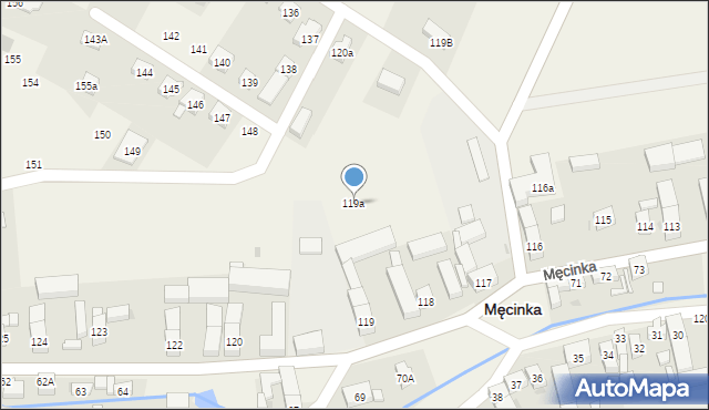 Męcinka, Męcinka, 119a, mapa Męcinka