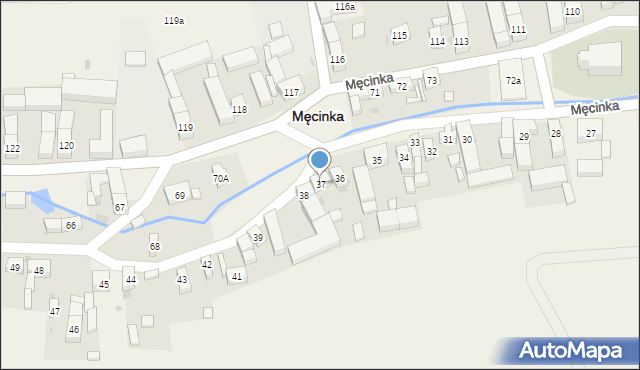 Męcinka, Męcinka, 37, mapa Męcinka