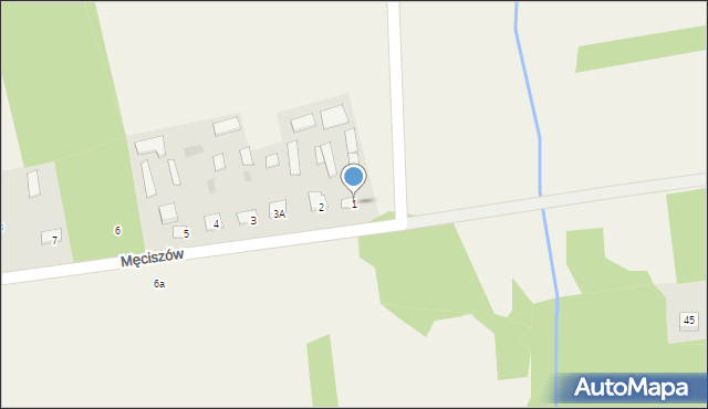 Męciszów, Męciszów, 1, mapa Męciszów