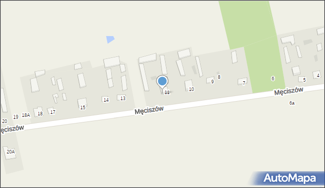 Męciszów, Męciszów, 12, mapa Męciszów