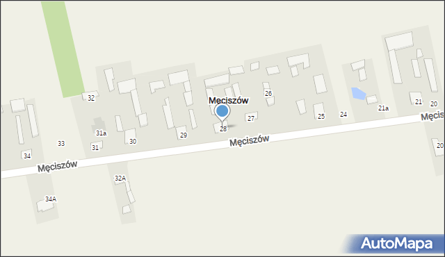 Męciszów, Męciszów, 28, mapa Męciszów