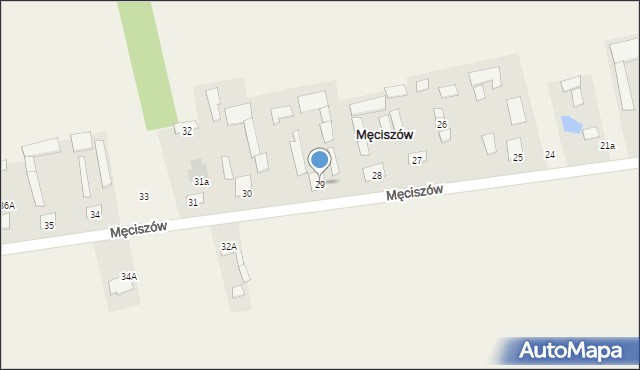 Męciszów, Męciszów, 29, mapa Męciszów