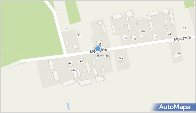 Męciszów, Męciszów, 40, mapa Męciszów