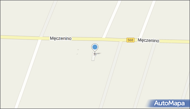 Męczenino, Męczenino, 50, mapa Męczenino