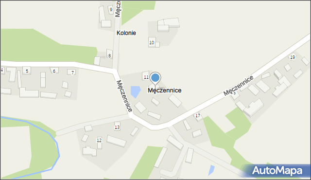 Męczennice, Męczennice, 11a, mapa Męczennice
