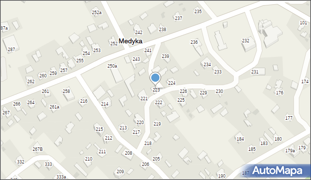 Medyka, Medyka, 223, mapa Medyka