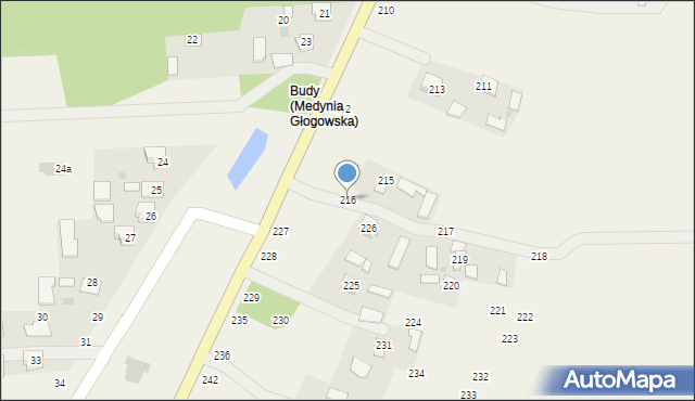 Medynia Głogowska, Medynia Głogowska, 216, mapa Medynia Głogowska