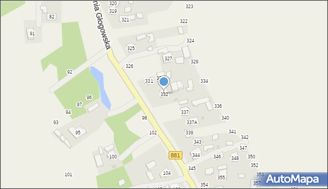 Medynia Głogowska, Medynia Głogowska, 332, mapa Medynia Głogowska