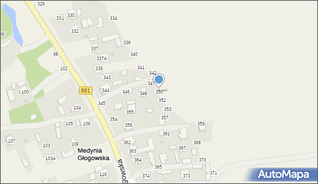 Medynia Głogowska, Medynia Głogowska, 350, mapa Medynia Głogowska