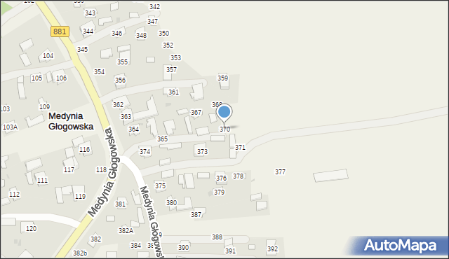 Medynia Głogowska, Medynia Głogowska, 370, mapa Medynia Głogowska