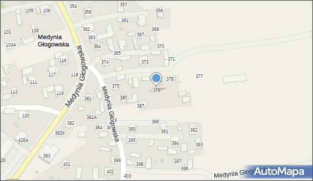 Medynia Głogowska, Medynia Głogowska, 379, mapa Medynia Głogowska