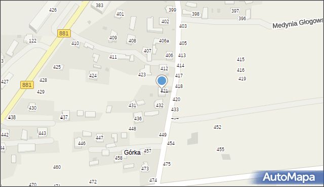 Medynia Głogowska, Medynia Głogowska, 422, mapa Medynia Głogowska