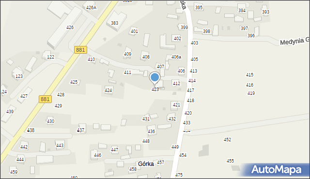 Medynia Głogowska, Medynia Głogowska, 423, mapa Medynia Głogowska