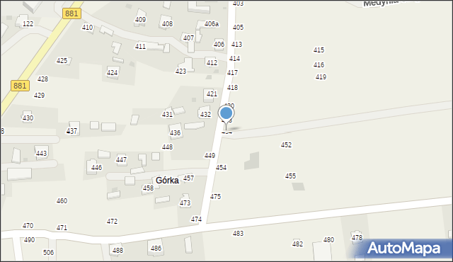 Medynia Głogowska, Medynia Głogowska, 434, mapa Medynia Głogowska