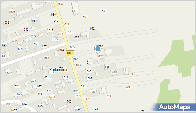 Medynia Głogowska, Medynia Głogowska, 668, mapa Medynia Głogowska